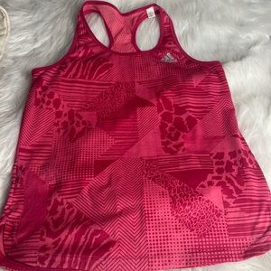 ADIDAS printed Racerback Athletic climalite tank top SZ S